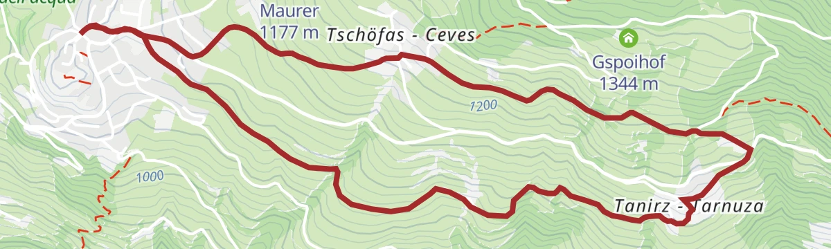 Route map: From Laion to Tanurza